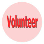 volunteer stickers - pink