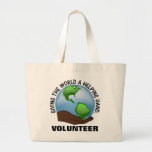 Volunteers are the world's helping hands canvas bag