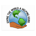 Volunteers give the world a helping hand post cards