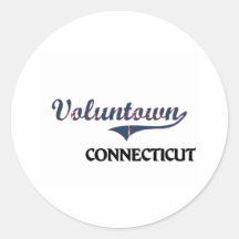 Voluntown Connecticut City Classic Round Stickers