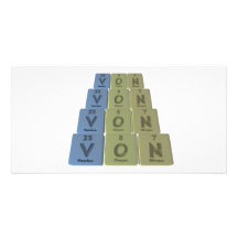 Von as Vanadium Oxygen Nitrogen Customized Photo Card