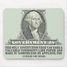 Von Mises on Paper Money Mousemat