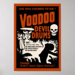 Voodoo Devil Drums Vintage Poster posters