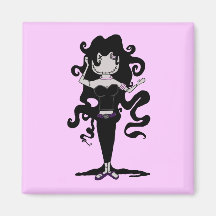 VooDoo Dollies "Raven Beauty" Refrigerator Magnets