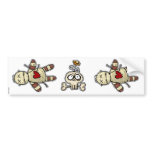 voodoo dolly and skull scrapbooking sticker bumper stickers