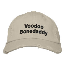VoodooBonedaddy distressed hat Embroidered Hat