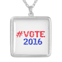 Vote 2016 Distressed Hashtag Jewelry