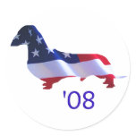 Vote Dachshund in 2008 stickers