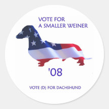 Vote for a smaller weiner sticker