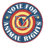 Vote for Animal Rights Stickers