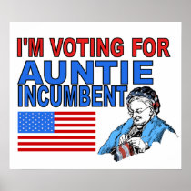 Vote for Auntie Incumbent Poster