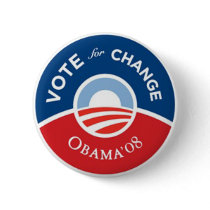 Vote for Change Obama Button