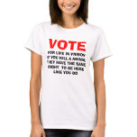VOTE, FOR LIFE IN PRISON IF YOU KILL A ANIMAL T... t-shirts