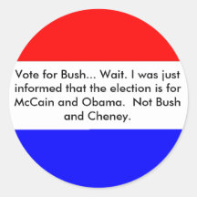 Vote for... round stickers