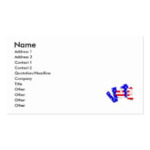 Vote - Funky Flag Style Business Card Templates