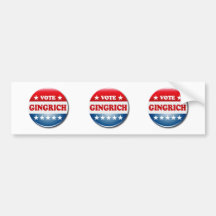 VOTE GINGRICH BUMPER STICKER