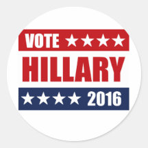 VOTE HILLARY 2016.png Round Sticker