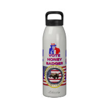 Vote honey badger water bottle