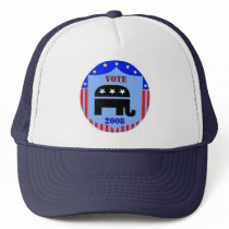 VOTE IN 2008 TRUCKERS HAT CAP REPUBLICAN DEMOCRAT