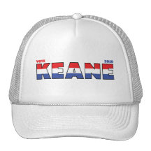 Vote Keane 2010 Elections Red White and Blue Hat