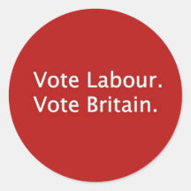 VOTE LABOUR ROUND STICKERS