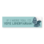 Vote Libertarian! Bumper Sticker bumper stickers