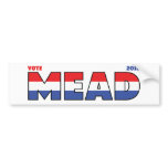 Vote Mead 2010 Elections Red White and Blue bumper stickers
