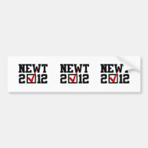 VOTE NEWT GINGRICH 2012 BUMPER STICKERS