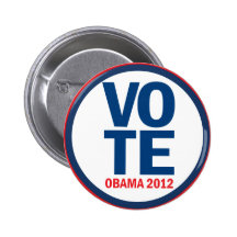 Vote Obama 2012 Button