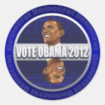 Vote Obama 2012 Obama Caricature Stickers