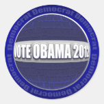 Vote Obama 2012 Round Stickers
