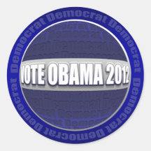 Vote Obama 2012 Round Stickers