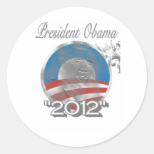 vote obama logo - image - 2012 round stickers