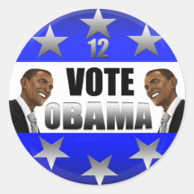 Vote Obama Presidential elections 2012 Obama Round Sticker