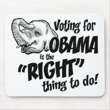 Vote Obama Right Thing Mousepad