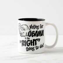 Vote Obama Right Thing Mug