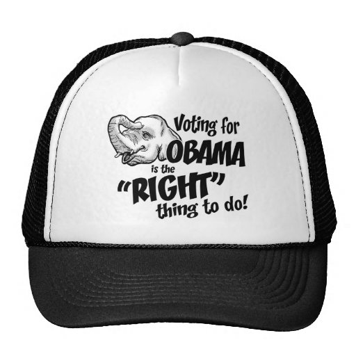 Vote Obama Right Thing Trucker Hat