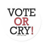 Vote or Cry stickers