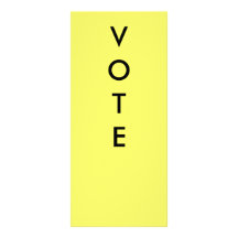 VOTE PADDLES PERSONALIZED RACK CARD