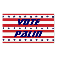 Vote Palin Business Size Card Business Cards