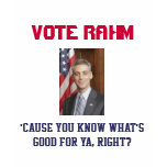 Vote Rahm Raglan Long Sleeve T-Shirt