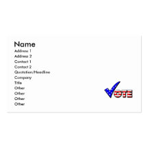 Vote Red White & Blue Business Card