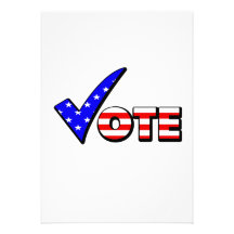 Vote Red White & Blue Personalized Announcement
