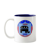 VOTE REPUBLICAN IN 2008 COFFEE MUG POLITICS