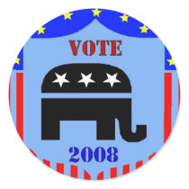 VOTE REPUBLICAN IN 2008 STICKERS POLITICS