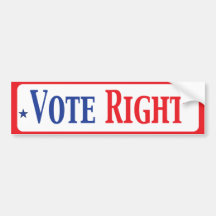 Vote Right Bumper Stickers