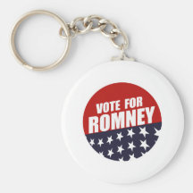 VOTE ROMNEY BUTTON KEY CHAINS