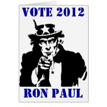 VOTE RON PAUL 2012 GREETING CARDS
