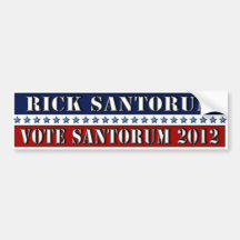 Vote Santorum 2012 - bumper sticker