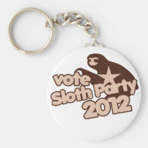 Vote Sloth Party 2012 Key Chain